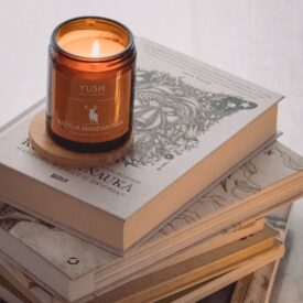 Świeca sojowa mandarynka i bazylia - świece sojowe Yush