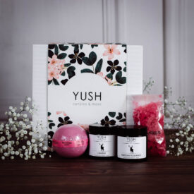 Zestaw prezentowy Domowe Spa VIII świeca i kula do kąpieli