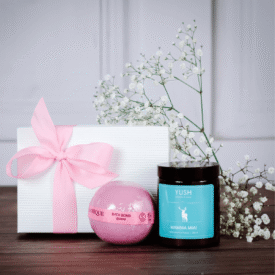 Zestaw prezentowy Domowe Spa i Kula do kąpieli i świeca