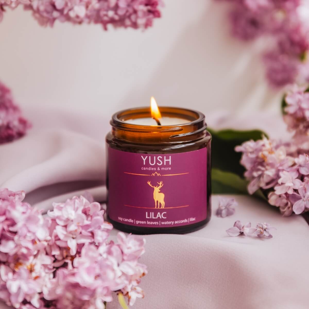 Lilac - Kwiatowa Świeca Sojowa - Świeży Bez Lilac - Kwiatowa Świeca Sojowa - Świeży Bez