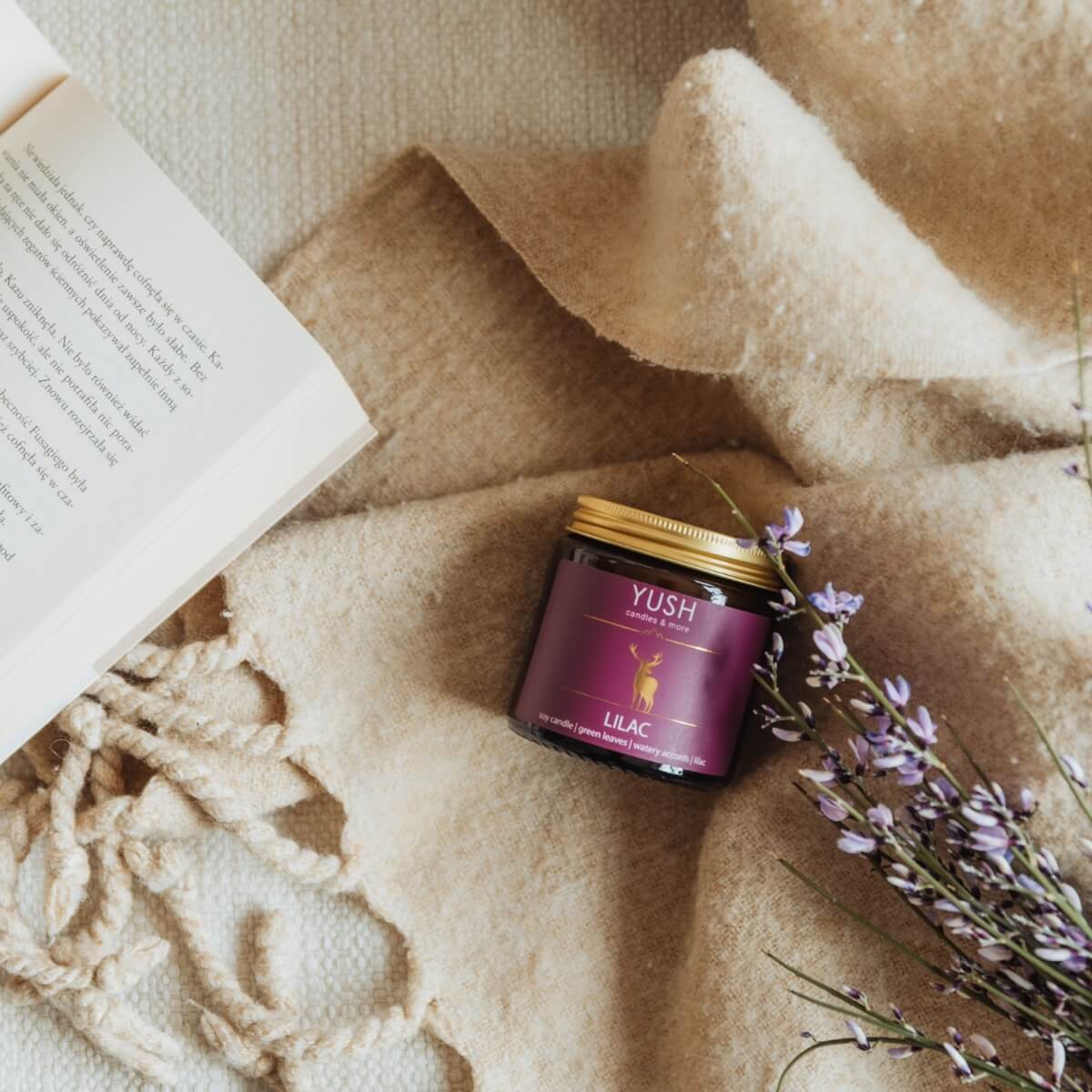 Lilac – Kwiatowa Świeca Sojowa – Świeży Bez Lilac - Kwiatowa Świeca Sojowa - Świeży Bez