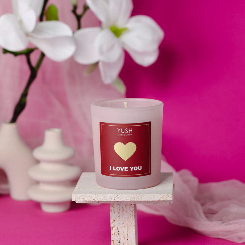 I love you - świeca sojowa YUSH kocham Cię