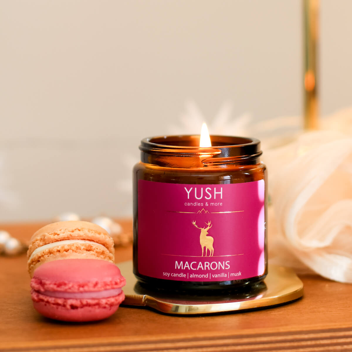 Macarons - świeca sojowa zapachowa makaroniki Macarons - świeca sojowa zapachowa makaroniki
