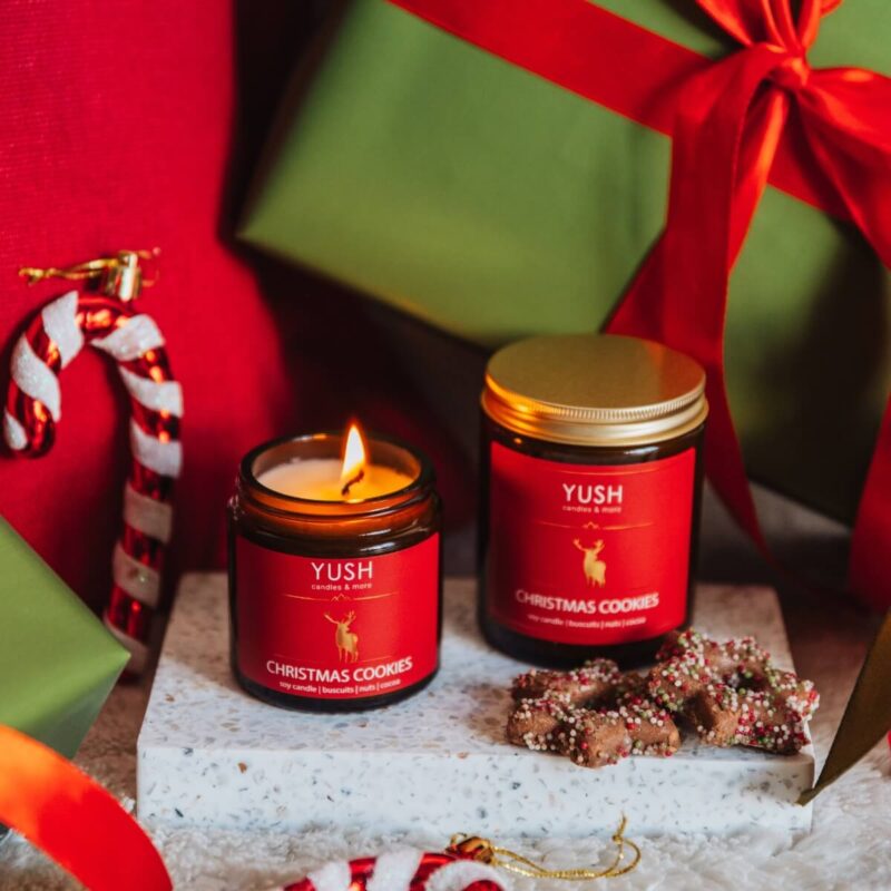 Świece sojowe świąteczne - YUSH candles & more