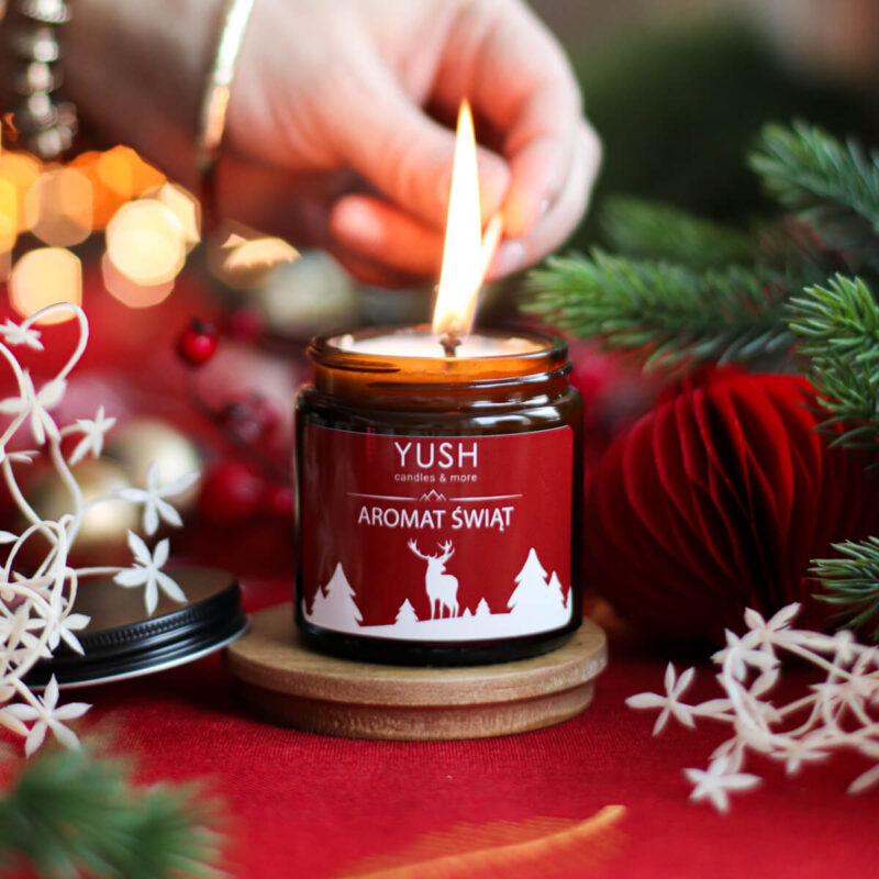 Świece sojowe świąteczne - YUSH candles & more