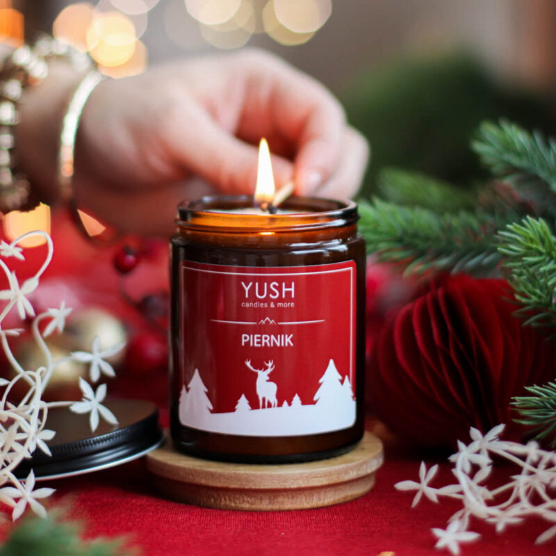 Świece sojowe świąteczne - YUSH candles & more